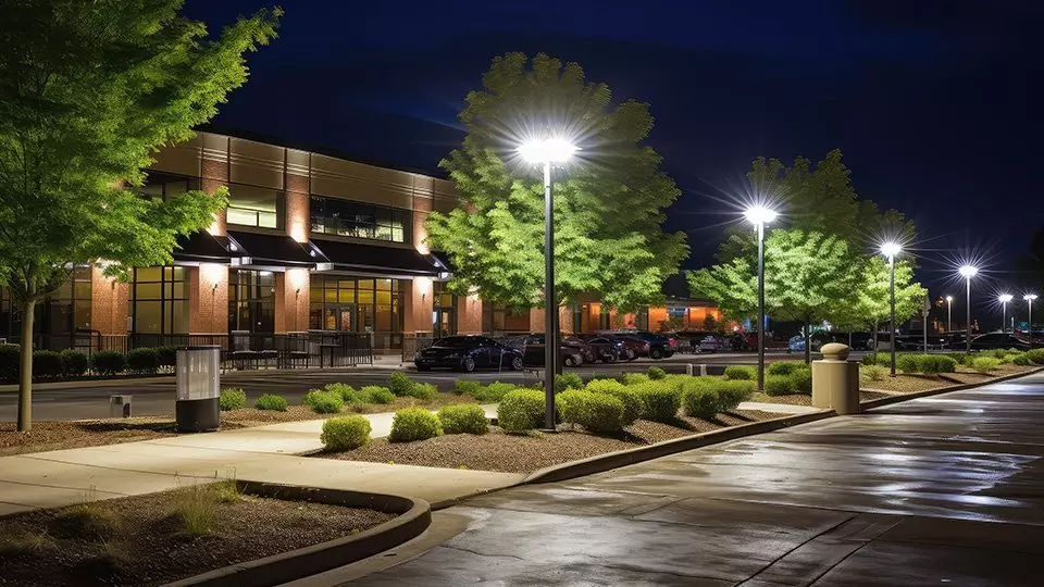 business parking lot lighting