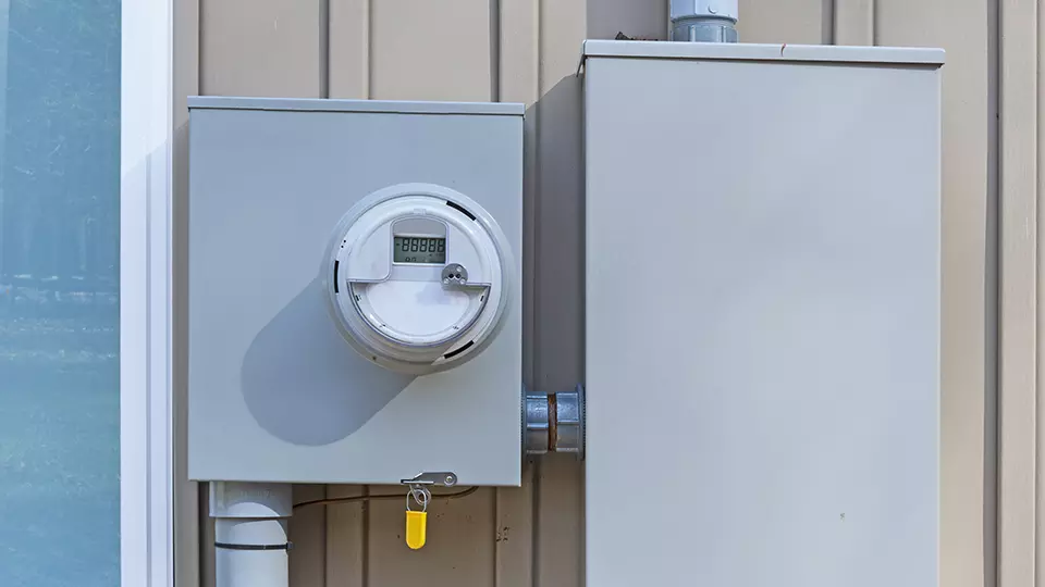 exterior electrical meter panel